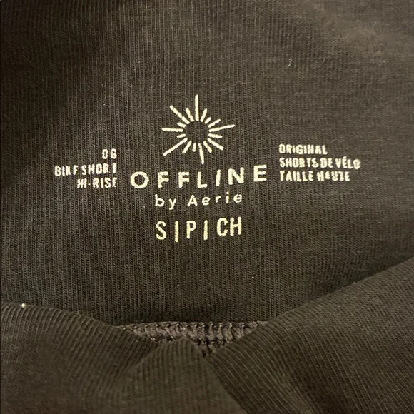 Aerie Offline Washed Black Hi-Rise Biker Shorts - Picture 2 of 3